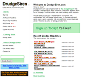 Tablet Screenshot of drudgesiren.com